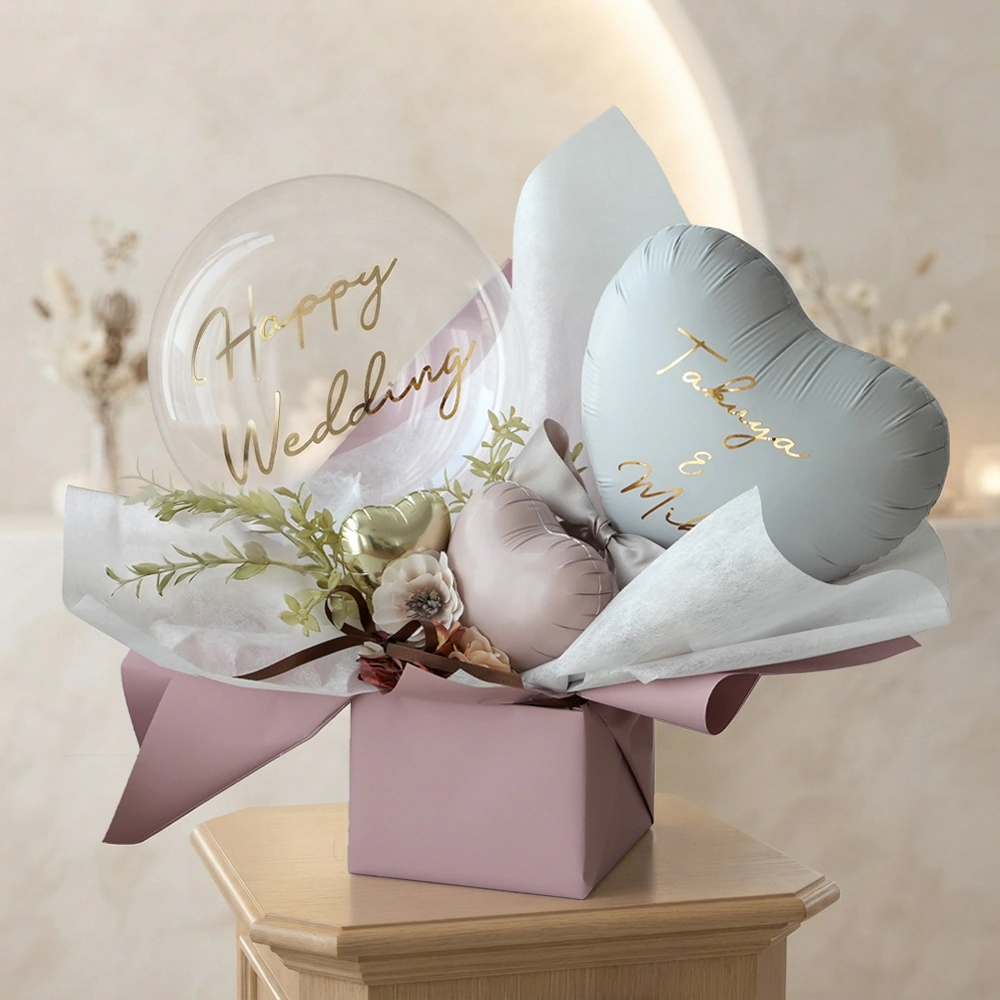 電報 結婚式 祝電 ハートバルーンアレンジ Éclat -エクラ-