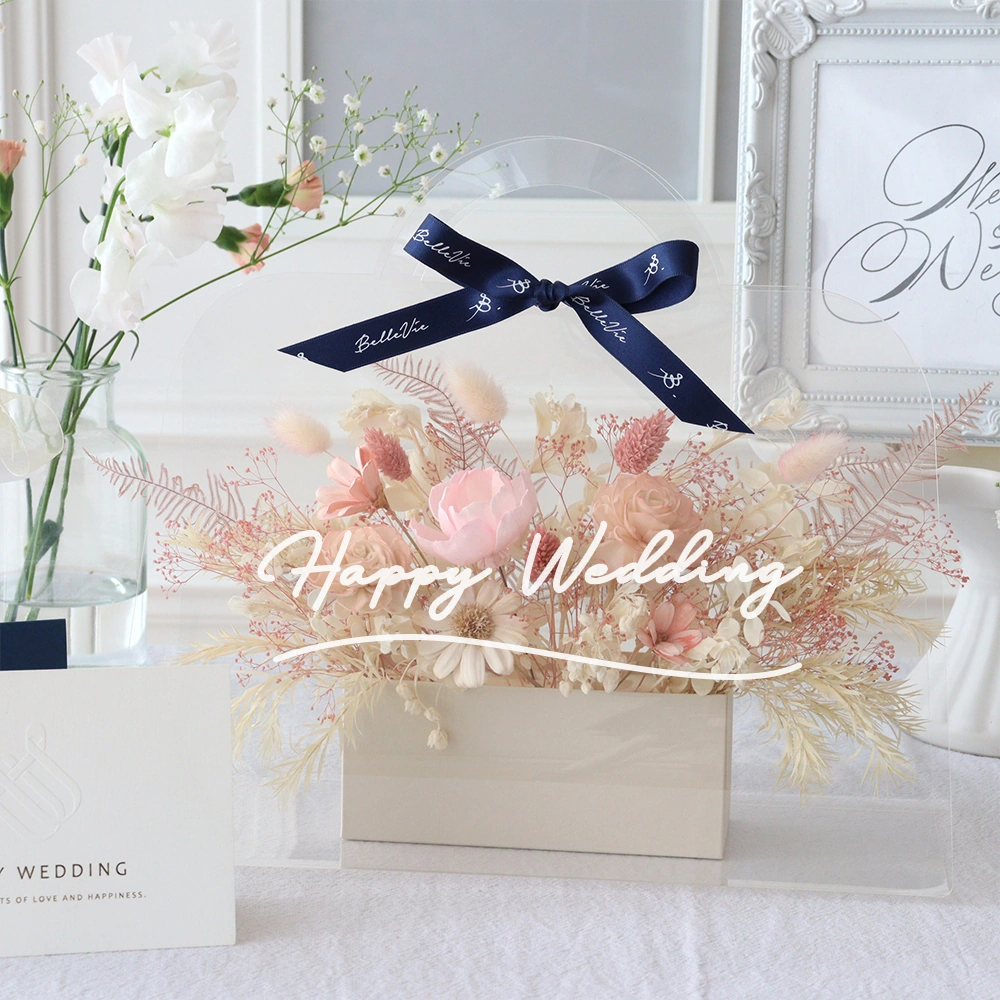 【結婚式 電報 ギフト】ソラフラワー クリアバッグブーケ