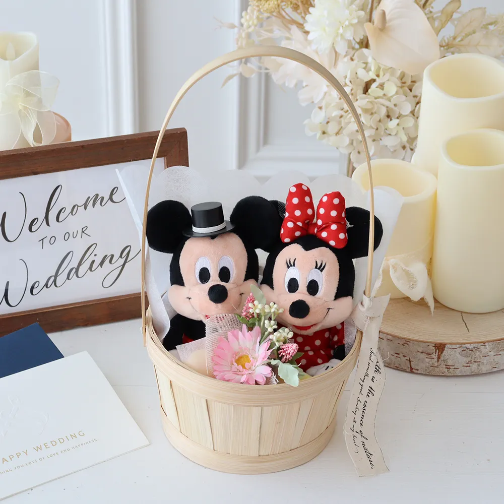 【結婚式 電報 ギフト】ディズニー ミッキー ミニー ウェディングドール バスケット ミッキー ミニー ウェディングドール バスケット