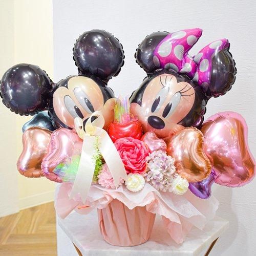 【結婚式 電報/祝電】ミッキーミニーの結婚式ラブリーアレンジ | ラッピーのバルーン電報