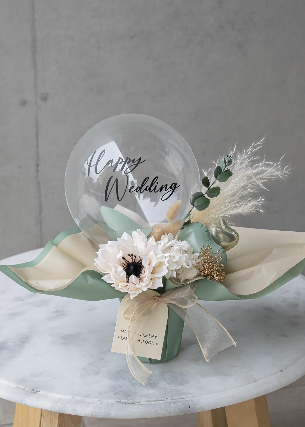 【結婚式電報/祝電】mini bubble olive/ミニバブルオリーブ