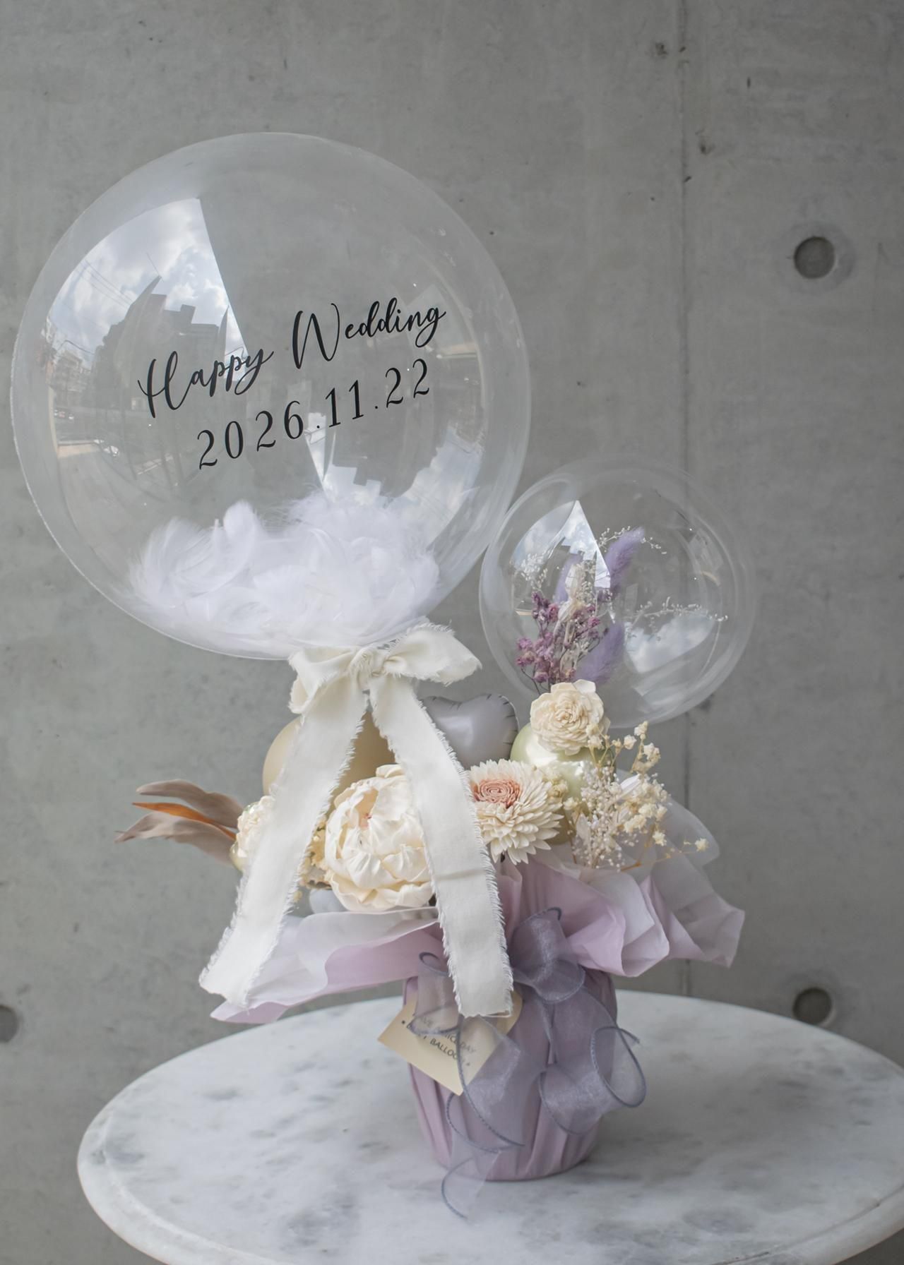 【結婚式 電報/祝電】ルミエールフラワー ウェディングバルーン