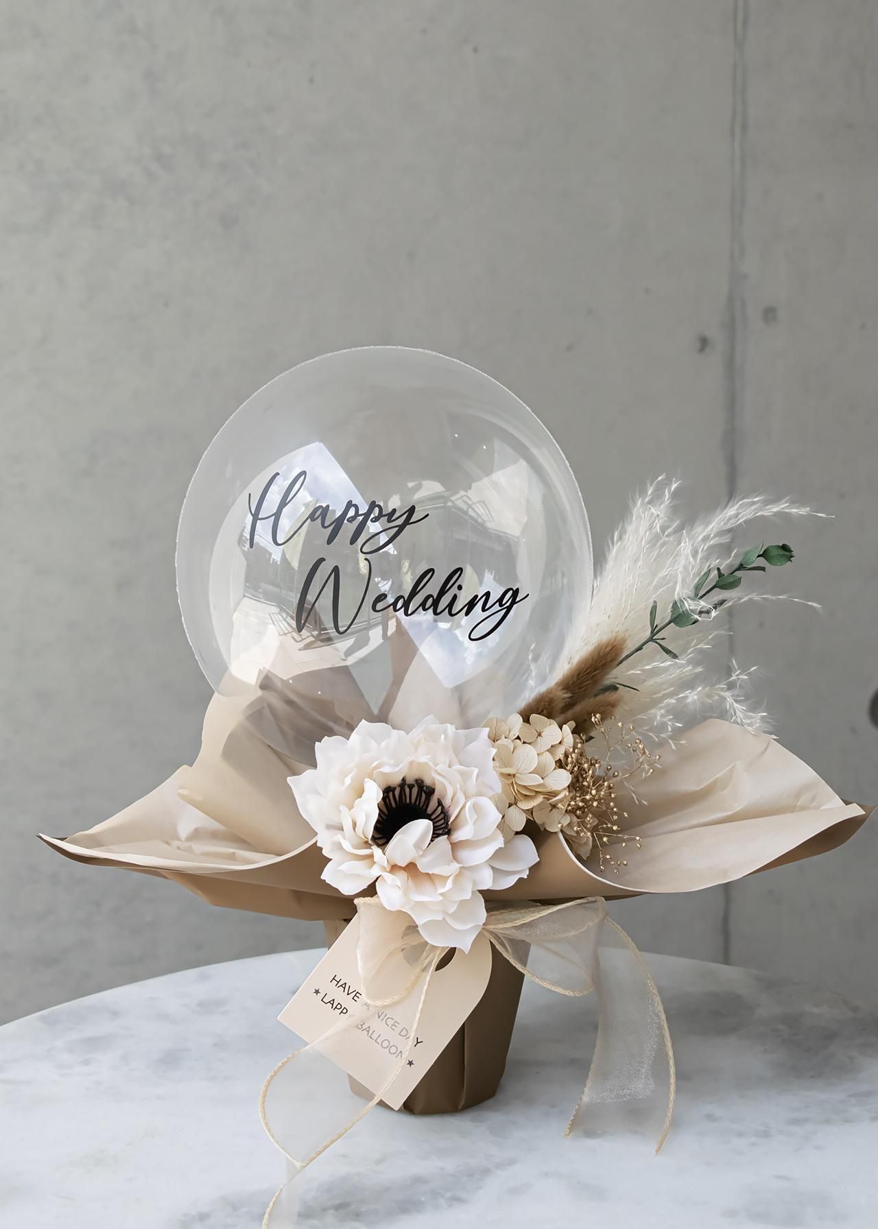 【結婚式電報/祝電】mini bubble natural brown/ミニバブルナチュラルベージュ
